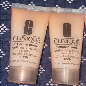 2X Clinique moisture surge 100 hrs auto replenishing hydrator, 1 oz each tube